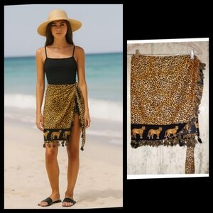 Versatile Rima 100% Terivole luxurious sarong scarf skirt beach Cover Up●